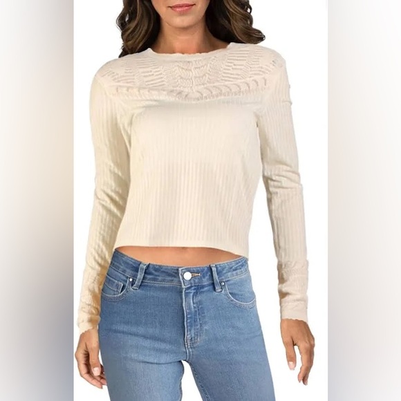 Free People| ‘Colette’ Scallop Trim Pointelle Top - Picture 7 of 7